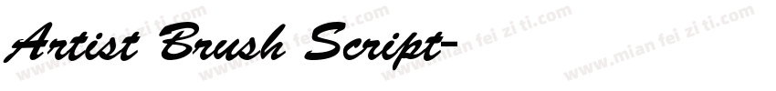 Artist Brush Script字体转换